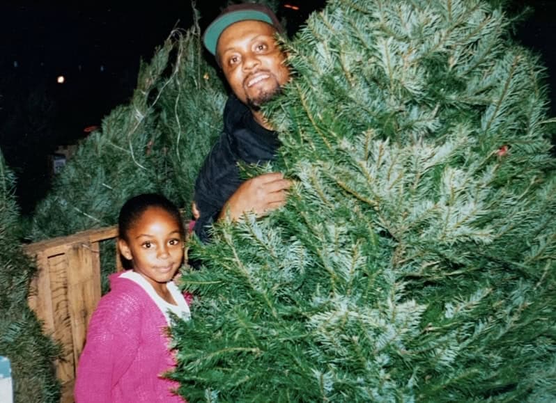 Ellen Frazier as a Child with her Father